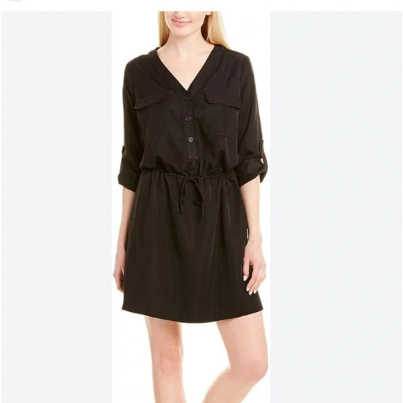 Max Studio Twill Black Dress - Picture 2 of 9